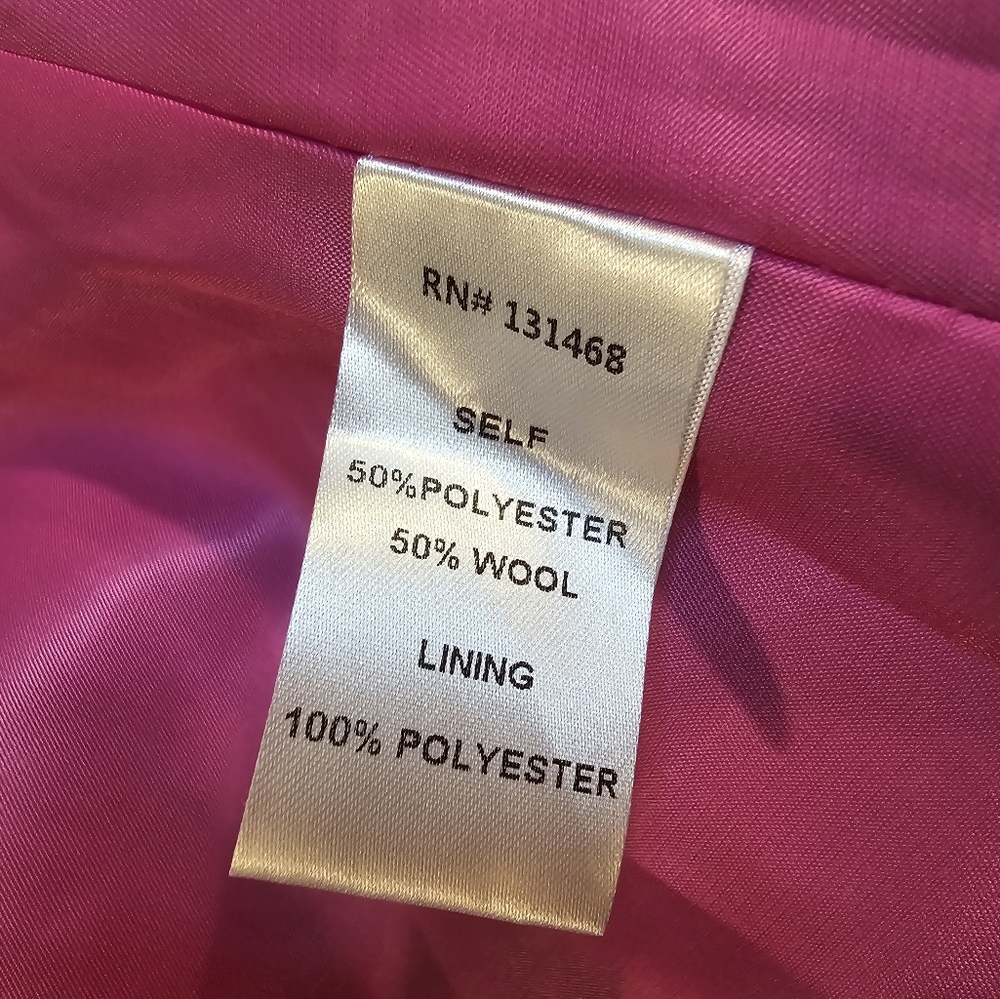 Metallic Houndstooth Tweed Blazer Black/Magenta Size Medium Boutigue Brand NWT - Picture 3 of 8